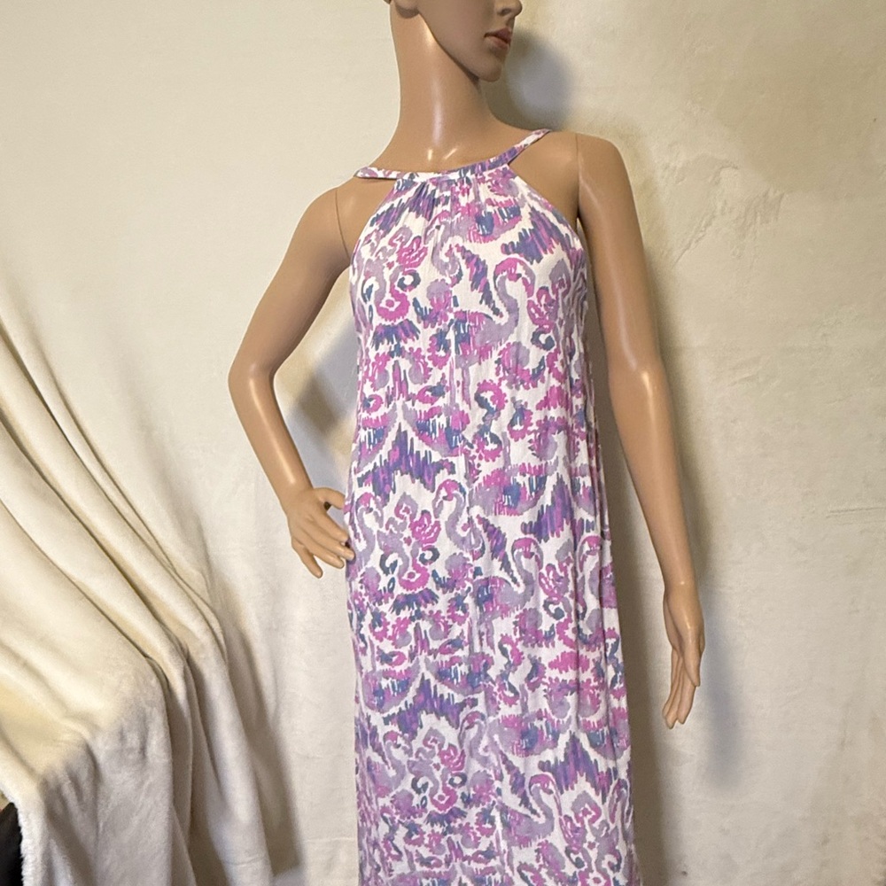 Lilly Pulitzer halter dress with handkerchief hemline